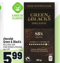Metro CHOCOLAT GREEN & BLACK'S | GREEN & BLACK'S CHOCOLATE offer