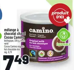 Metro MÉLANGE À CHOCOLAT CHAUD COCOA CAMINO | COCOA CAMINO ORGANIC HOT CHOCOLATE MIX offer
