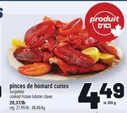 Metro PINCES DE HOMARD CUITES | COOKED FROZEN LOBSTER CLAWS offer