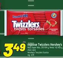 Metro RÉGLISSE TWIZZLERS HERSHEY'S | HERSHEY'S TWIZZLERS LICORICE offer
