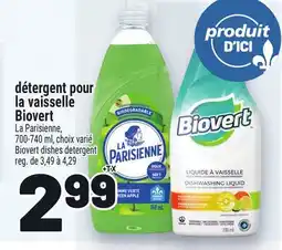 Metro DÉTERGENT POUR LA VAISSELLE BIOVERT | BIOVERT DISHES DETERGENT offer