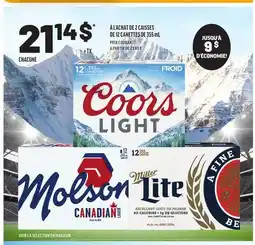Metro COORS LIGHT, MOLSON , MILLER LITE offer