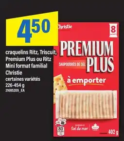 Maxi CRAQUELINS RITZ, TRISCUIT, PREMIUM PLUS OU RITZ MINI FORMAT FAMILIAL CHRISTIE offer