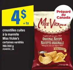 Maxi CROUSTILLES CUITES À LA MARMITE MISS VICKIE'S, 190/200 g offer