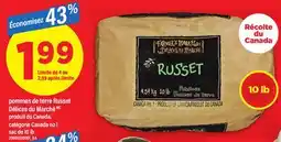 Maxi POMMES DE TERRE RUSSET DÉLICES DU MARCHÉ offer