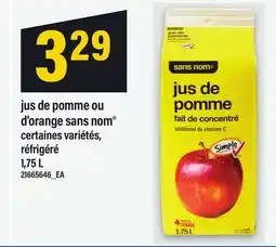 Maxi JUS DE POMME OU D'ORANGE SANS NOM offer