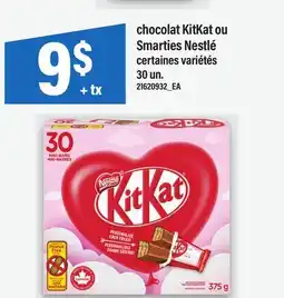 Maxi CHOCOLAT KITKAT OU SMARTIES NESTLÉ, 30 UN offer
