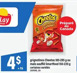 Maxi GRIGNOTINES CHEETOS 180-285 G OU MAÏS SOUFFLÉ SMARTFOOD 150-220 G offer