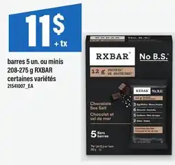 Maxi BARRES 5 UN. OU MINIS 208-275 G RXBAR offer
