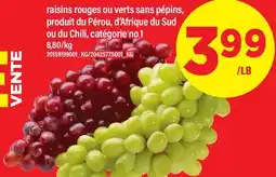 Maxi RAISINS ROUGES OU VERTS SANS PÉPINS offer