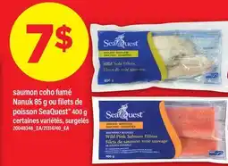 Maxi SAUMON COHO FUMÉ NANUK 85 G OU FILETS DE POISSON SEAQUEST 400 G offer