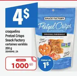 Maxi CRAQUELINS PRETZEL CRISPS SNACK FACTORY offer