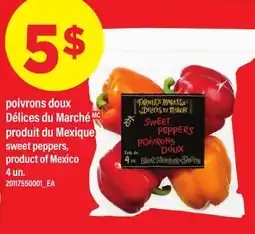 Maxi POIVRONS DOUX DÉLICES DU MARCHÉ | SWEET PEPPERS, 4 un offer