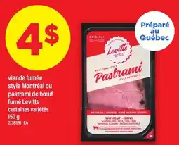 Maxi VIANDE FUMÉE STYLE MONTRÉAL OU PASTRAMI DE BŒUF FUMÉ LEVITTS offer