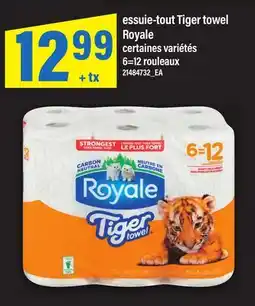Maxi ESSUIE-TOUT TIGER TOWEL ROYALE, 6=12 rouleaux offer