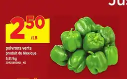 Maxi POIVRONS VERTS PRODUIT DU MEXIQUE offer