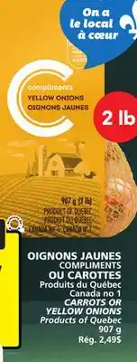 IGA COMPLIMENTS YELLOW ONIONS offer