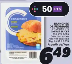 IGA COMPLIMENTS CHEESE SLICES offer