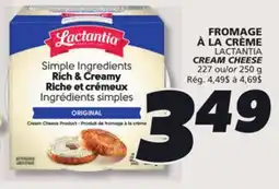 IGA LACTANTIA CREAM CHEESE offer