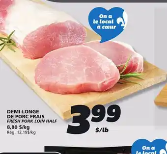 IGA FRESH PORK LOIN HALF offer