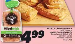 IGA CHEF FRANKIE BAGELS OR BAGELWICH offer