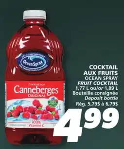 IGA OCEAN SPRAY FRUIT COCKTAIL offer