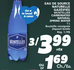 IGA MONTELLIER CARBONATED NATURAL SPRING WATER offer