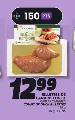 IGA GIBIERS CANABEC CONFIT OF DUCK RILLETTES offer