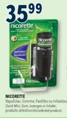 Familiprix Nicorette QuickMist stop smoking nicotine 1mg Fresh Mint offer