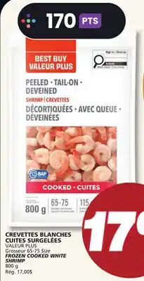 IGA VALEUR PLUS FROZEN COOKED WHITE SHRIMP offer