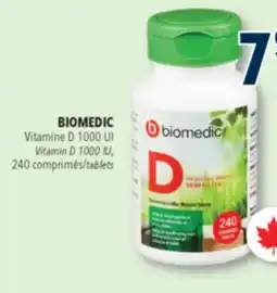 Familiprix BIOMEDIC Vitamin D 1000 IU offer