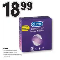 Familiprix DUREX Selected condoms or Vibrating bullet offer