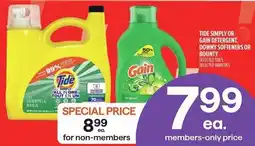 Metro Tide simply or gain detergent, downy softeners or bounty offer