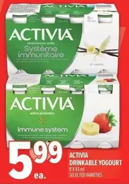 Metro Activia drinkable yogourt offer