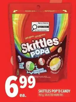 Metro Skittles pop'd candy offer