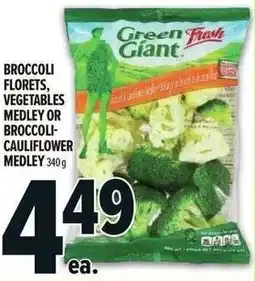Metro Broccoli florets, vegetables medley or broccoli- cauliflower medley offer
