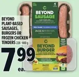 Metro Beyond plant-based sausages, burgers or frozen chicken tenders offer