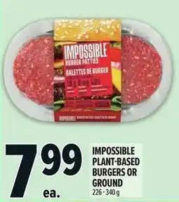 Metro Impossible plant-based burgers or ground offer