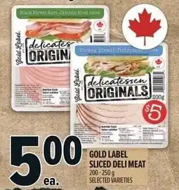 Metro Gold label sliced deli meat offer