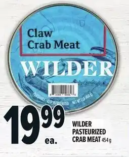 Metro Wilder pasteurized crab meat offer
