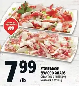 Metro Store made seafood salads offer