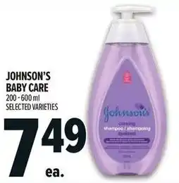 Metro Johnson's baby care offer