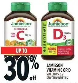 Metro Jamieson vitamin C or D offer