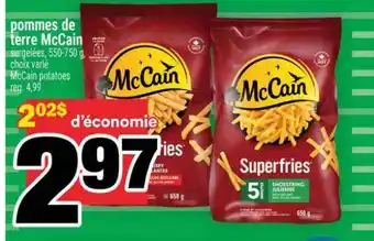 Super C POMMES DE TERRE McCAIN offer