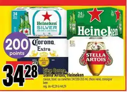 Super C bière Corona, Stella Artois, Heineken offer