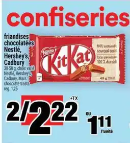 Super C FRIANDISES CHOCOLATÉES NESTLÉ, HERSHEY'S, CADBURY offer