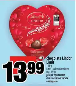 Super C chocolats Lindor Lindt offer
