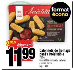 Super C BÂTONNETS DE FROMAGE PANÉS IRRÉSISTIBLE offer