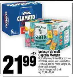 Super C boisson de malt Captain Morgan offer