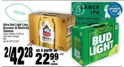 Super C bière Bud Light Lime, Brasseur de Montréal, Sleeman offer